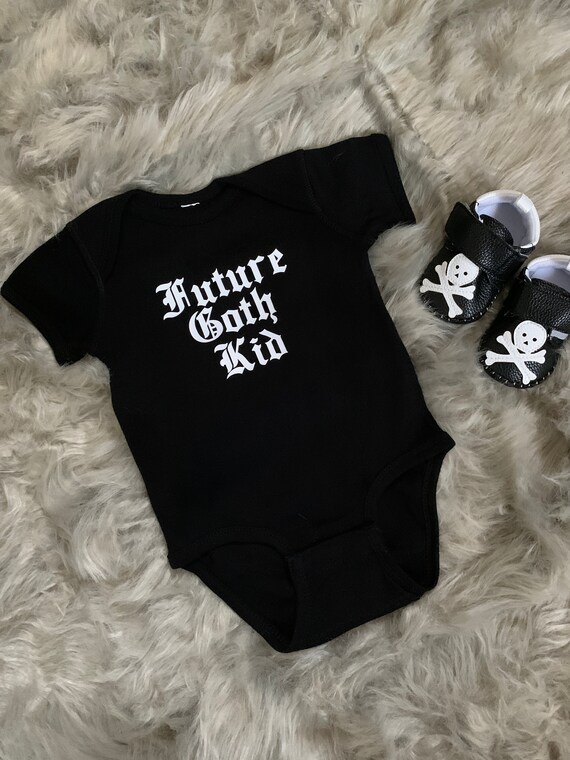 Future Goth Kid Black Baby Onesie Goth Baby Clothes Baby Etsy