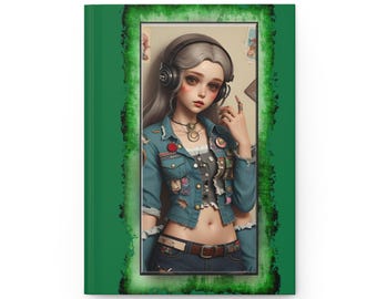 Rocker Girl Journal Green Shy Girl