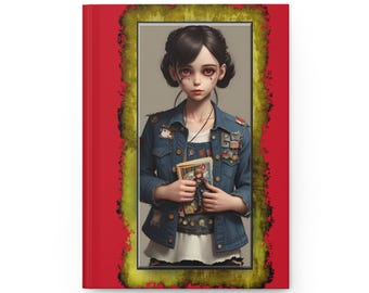 Rocker Girl Journal Red Book and Side Buns
