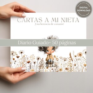 Cartas a mi Nieta -Niña, Diario Guiado en Español, Abuela Abuelo, Abuela a Nieta, Regalo de Abuela a Nieta, Descarga Digital