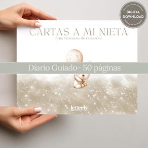 Cartas a mi Nieta, Diario Guiado en Español, Abuelos Abuelas a la espera, Regalo de Abuela a Nieta, Descarga Digital