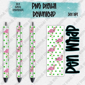 Flamingo pen wrap, epoxy pen wrap, pen digital download