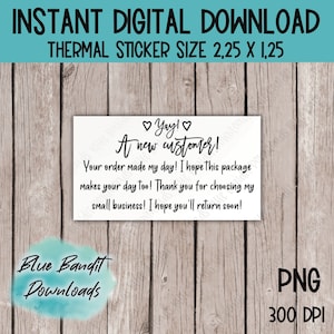 Thermal Printer Label Bundle, Thermal Sticker Designs PNG for Small Business Owners, Mail Packaging Labels for Thermal Printer,  Download
