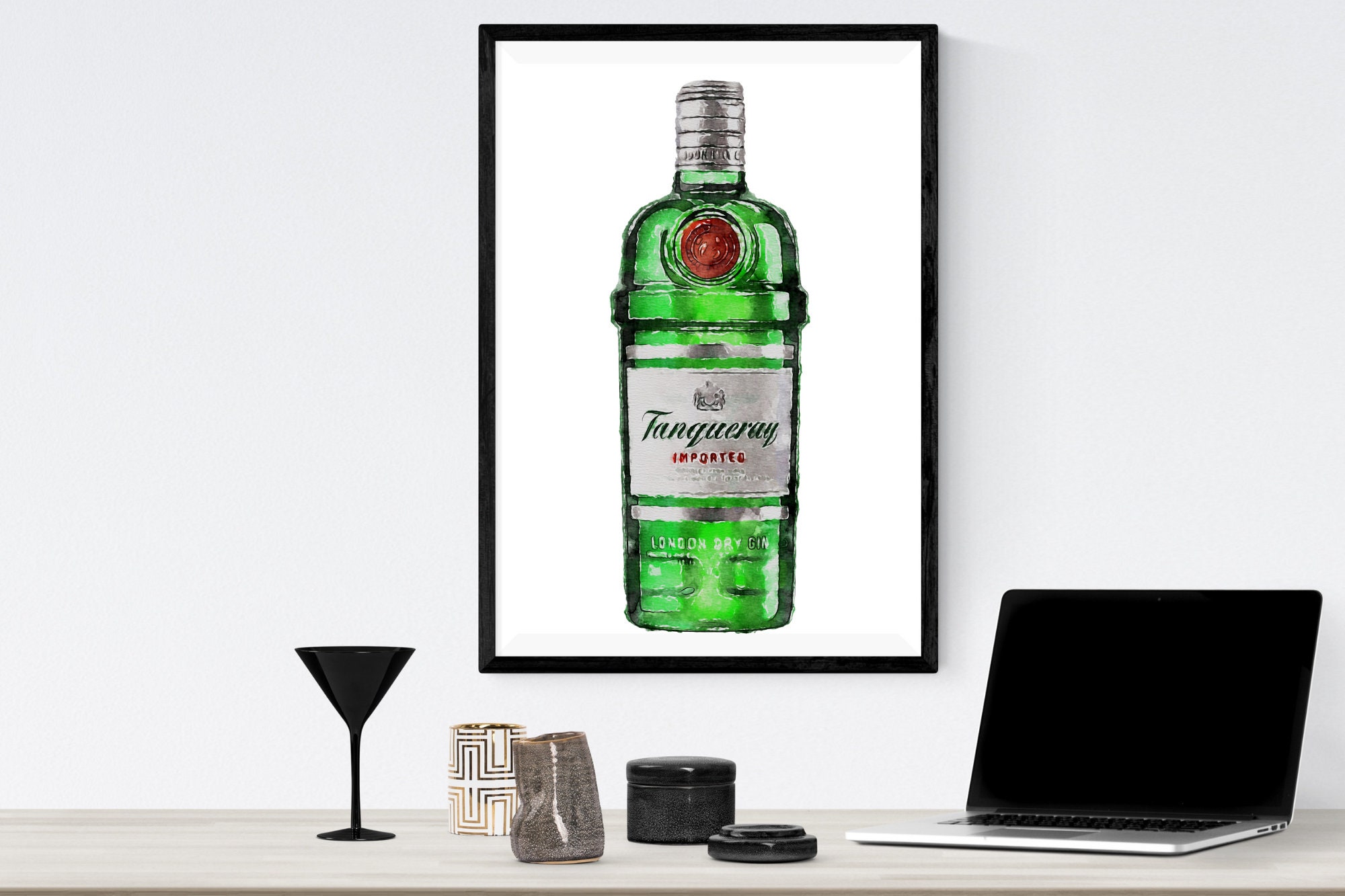 ジン   タンカレー  ジントニック 壁掛け アート Tanqueray gin - Etsy 日本