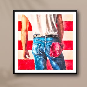 Born in the USA Album Art Print | Bruce Springsteen Digital Download | Rock Music Decor