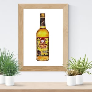 Jeppson's Malört Bottle Digital Print | Chicago Bar Wall Art | Instant Download Bar Decor