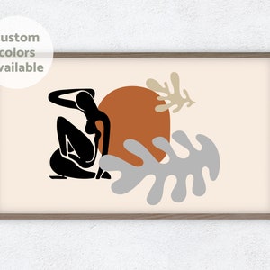 Minimal Neutral Samsung Frame TV Art, Matisse Woman, Black Beige Terracotta Art, Modern Frame TV Art, Samsung Art TV, Digital Art