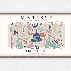 Matisse Art, Samsung Frame TV Art, Minimalist Neutral Wall Art, Henri Matisse Exhibition Poster, Muted rainbow, Modern Digital Art