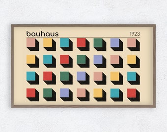 Bauhaus Colorful Abstract Art, Samsung Frame TV Art (Digital Download)
