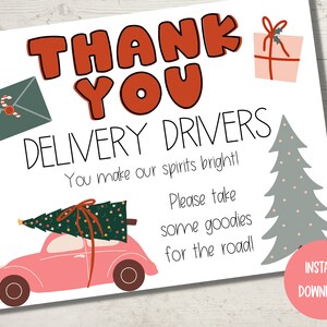 Delivery Driver Treat Christmas Printable