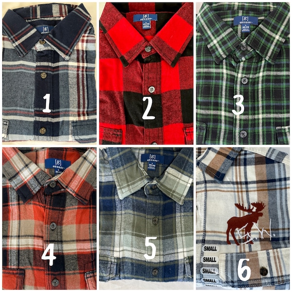 Plaid Flannel Custom Shirt inspired by Supernatural Dean Sam Button Down Embroidery Embroidered choose your design moose squirrel anti