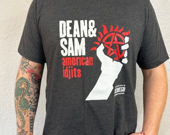 Supernatural x Green Day mashup Hoodie or T-Shirt American idjit idiot idgit Bobby design Sam Dean Castiel Crowley Impala tv show