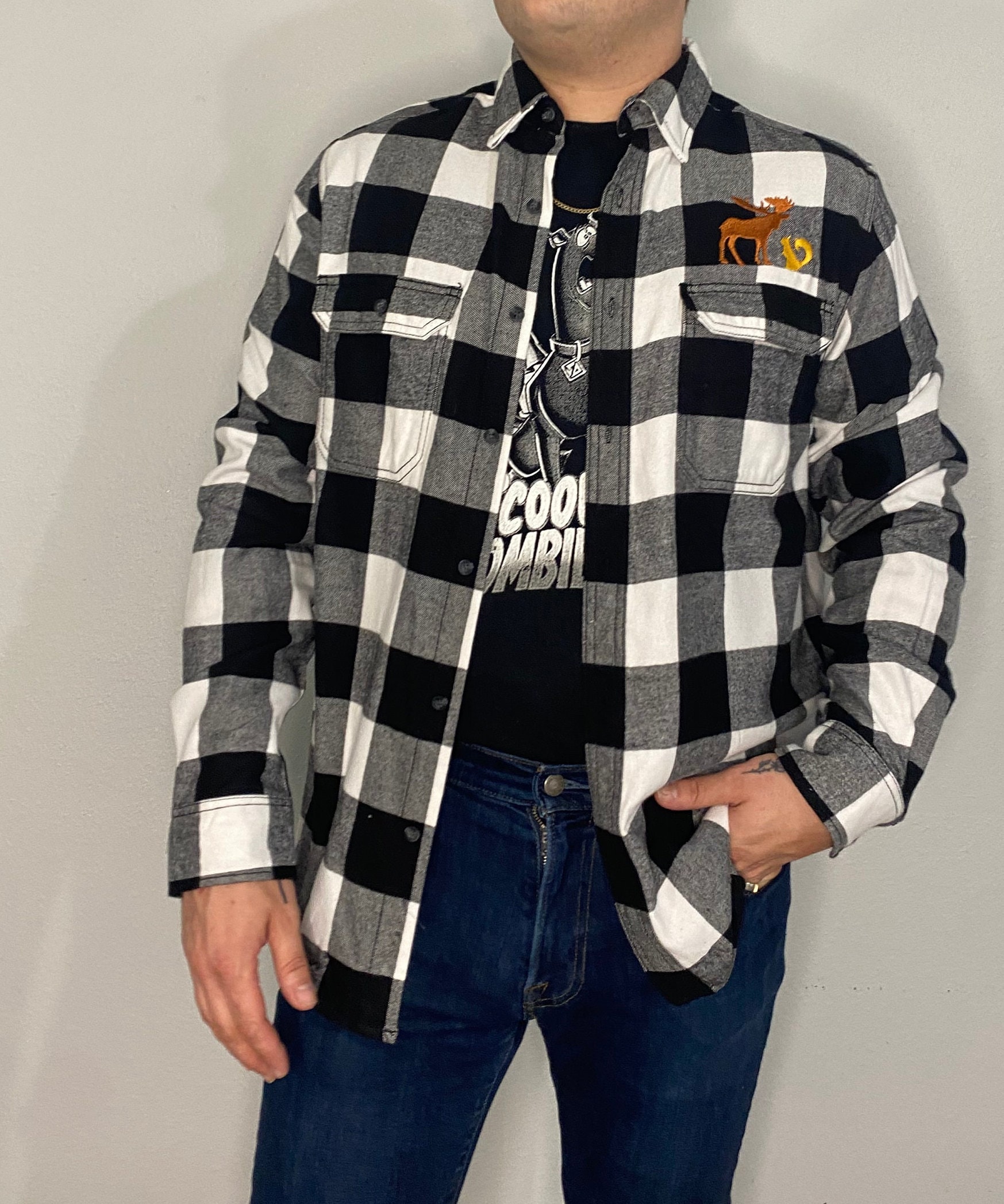 【THE LETTERS】DEAN SHIRT-COW BOY FLANNEL Plaid Flannel Custom Shirt Inspired by Supernatural Dean Sam