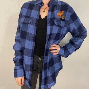 MYSTERY Plaid Flannel Custom Shirt inspired by Supernatural Dean Sam Button Down Embroidery embroidered