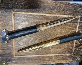Mini Solid Steel 8” arch Angel Blade Replica letter opener prop replica and Gabriel kills angels comes with sheath or stand