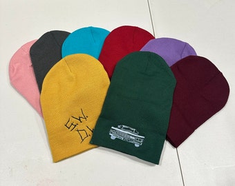 Supernatural Inspired Embroidered Beanie: Custom Fandom Hat