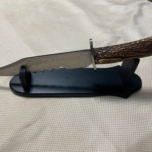 Full size Solid carbon Steel Demon Blade Replica prop replica with authentic elk horn handle comes with sheath or stand inspired by the show