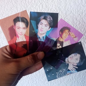 Kpop Doorschijnend Doorschijnend Fotokaarten | Op maat gemaakte | Bts Exo Tweemaal Got7 Balckpink Loona Dromenvanger Enhyphen Gravity