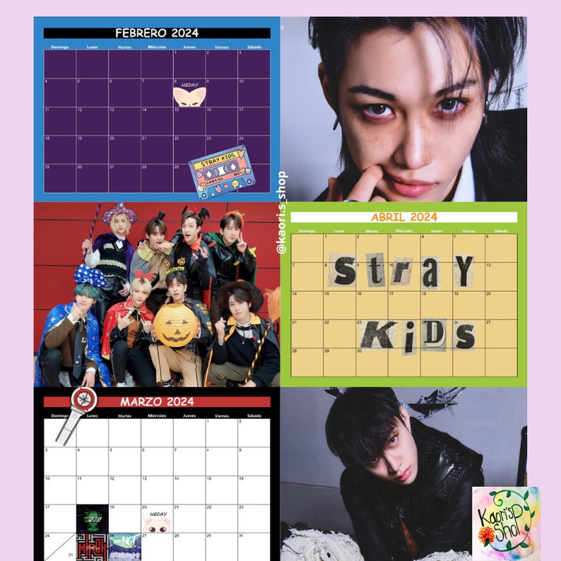 Stray Kids 2024 Calendar Fanmade Wall Calendar Kpop Etsy Israel