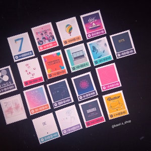 BTS Discography Stamp Sticker Packs | BTS Stickers Stamp With Code Spotify Kpop | Fanmade | KPOP