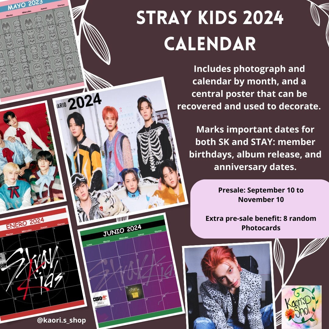 Stray Kids 2024 Calendar Fanmade Wall Calendar Kpop Etsy Australia
