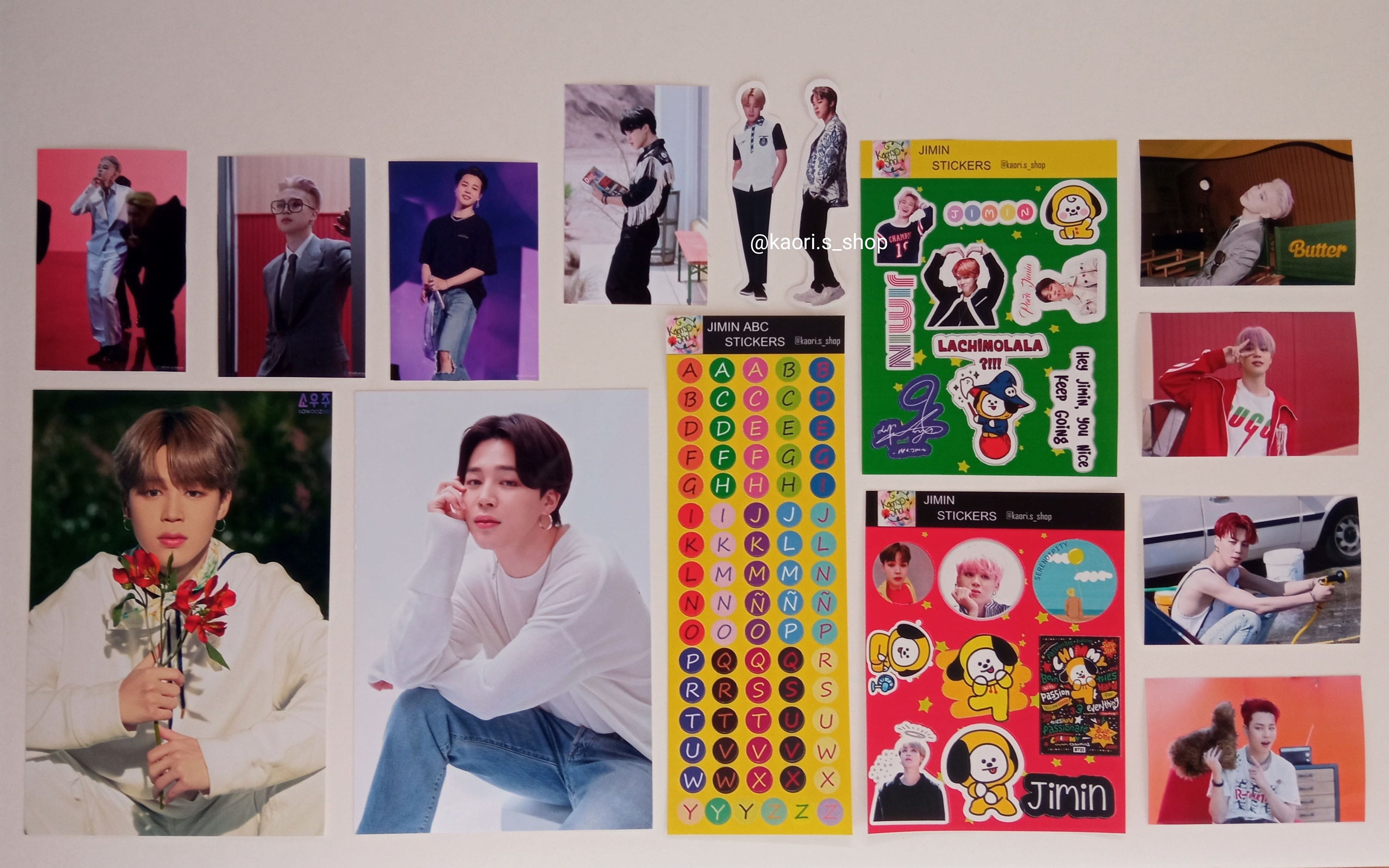 BTS Bias Set Park Jimin Stickers + Photocards Set | Fanmade K-pop