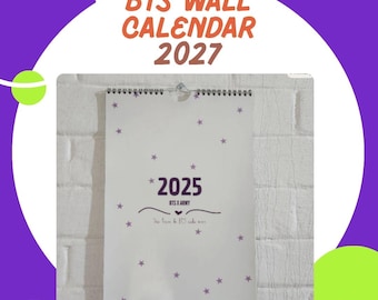BTS 2027 Calendar | A BTS Quote each month | Fanmade | Wall Calendar | k-pop | BTS