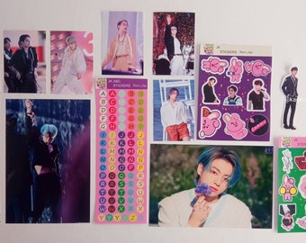 BTS Schrägband-Set Jeon Jungkook | JUNGKOOK Stickers + Fotokarten Set | Fanmade K-Pop