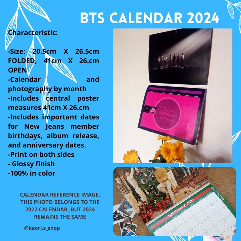 Newjeans 2024 Calendar Fanmade Wall Calendar Kpop Etsy