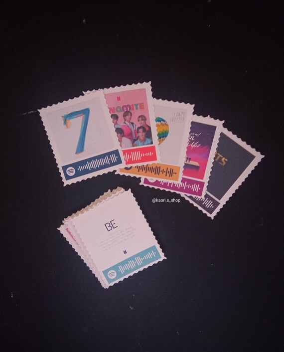 BTS Discography Stamp Sticker Packs | BTS Stickers Stamp With Code