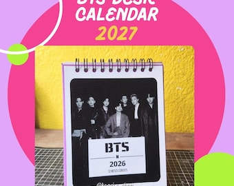 BTS 2027 Desk Calendar | BTS Calendar | K-pop Calendar | Desk Calendar | Bangtan | BTS Desk Calendar