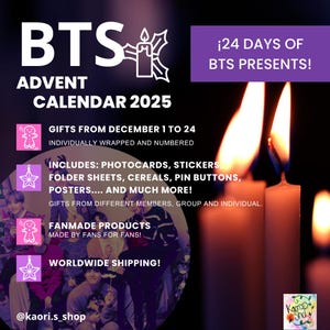 BTS Advent Calendar 2025 | BTS Calendar | Bangtan | Kpop advent Calendar | Calendario de Adviento BTS