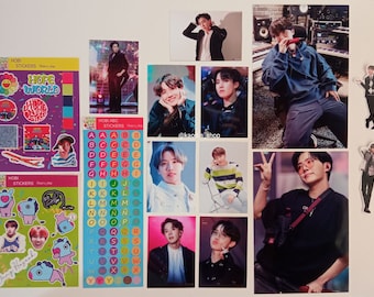 BTS Schrägbandset Jhope | Jung Hosek | Hobi Sticker + Fotokarten Set | Fanmade K-Pop