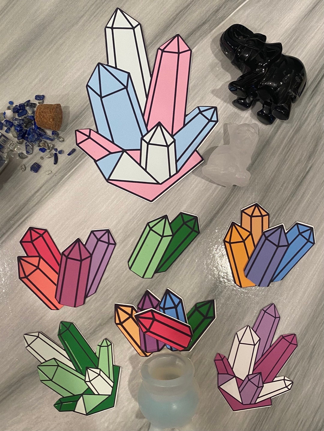 Crystal Sticker Pack - Etsy