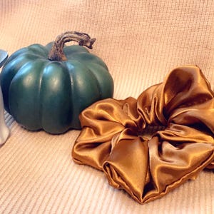 Orange Satin Scrunchie