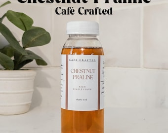 Chestnut Praline Limited, Starbuck, CAFÉ Crafted Rich Syrup, Cozy Winter Coffee Syrup, Handmade,