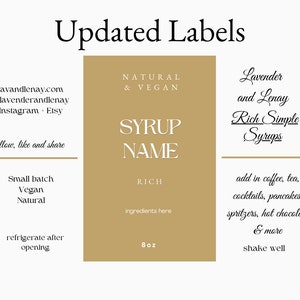 Rich Simple Syrup Vanilla Bean Rich Simple Syrupall Natural - Etsy