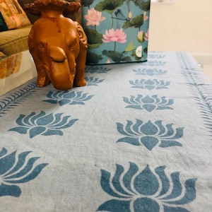 Hand block Printed double sided Table Runner