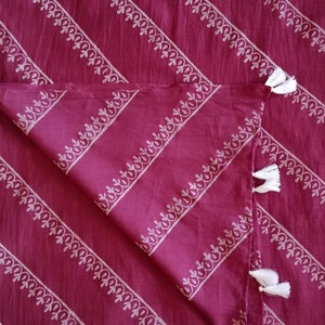 Hand block Printed cotton long Stole (Duppatta)