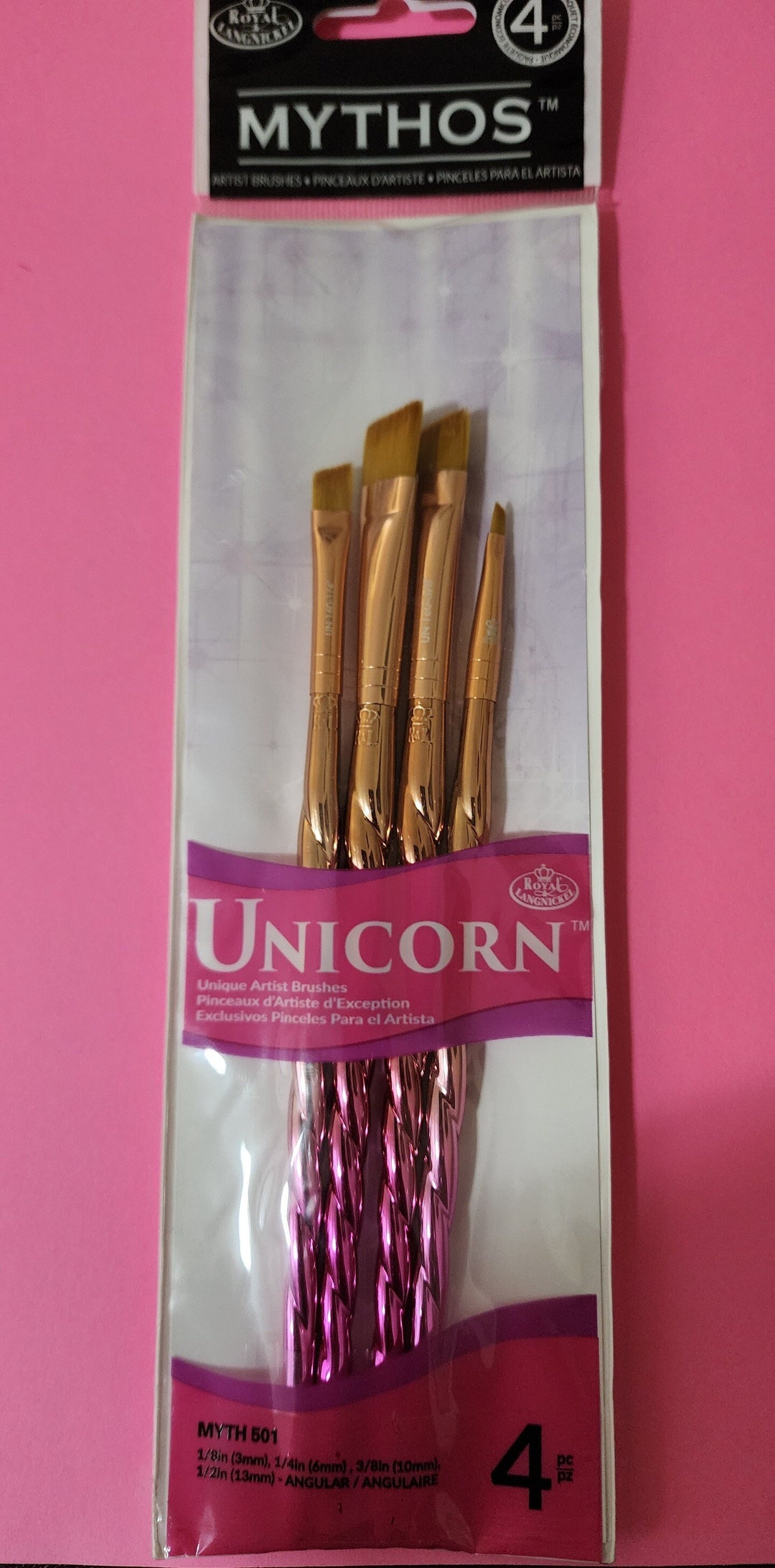 Royal Langnickel MYTHOS Unicorn 4 Pack Artist Paint Brushes Etsy
