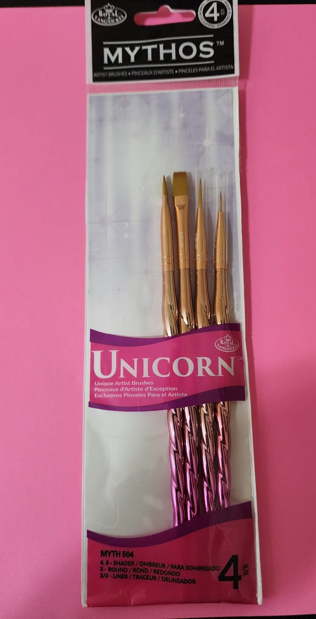 Royal Langnickel MYTHOS Unicorn 4 Pack Artist Paint Brushes Etsy