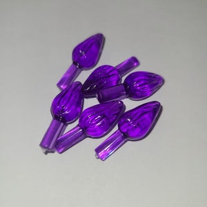 QTY 100-Medium Twist Plastic Ceramic Christmas Tree Replacement Bulbs-Purple