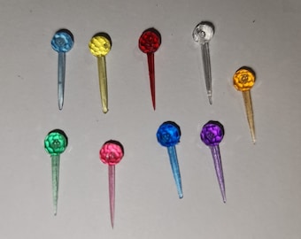 QTY 250-Mini Pinlights Plastic Ceramic Christmas Tree Replacement Bulbs