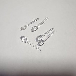 QTY 200-Mini Twists Plastic Ceramic Christmas Tree Replacement Bulbs-Clear