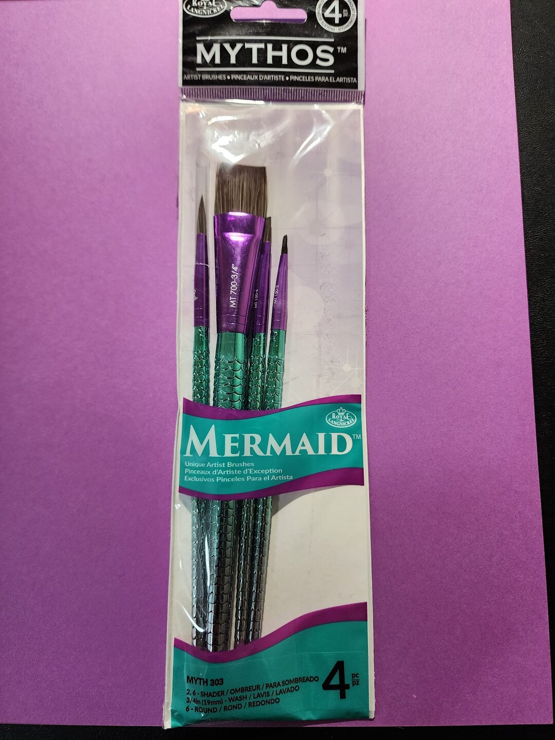 Royal Langnickel MYTHOS Mermaid 4 Pack Artist Paint Brushes Etsy
