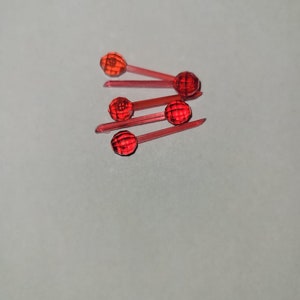 QTY 200- Plastic Ceramic Christmas Tree Bulbs-Large Pin Lights-Red