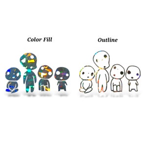 Kodama Tree Spirits Decal: Anime Car Sticker