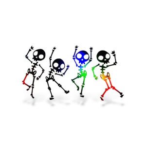 Dancing Skeletons Decal: Halloween Goth Car Sticker