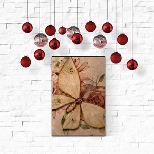Vintage Butterfly art print,Digital art print,Vintage art poster,Retro art decor,Collectible wall art,Floral art print,Digital download