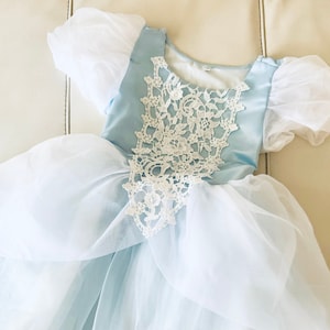Kids Cinderella Costume, Princess Party Dress up, Blue Cinderella Dress, Girl Birthday Party Dress Gift, Child Halloween Costume, Cosplay